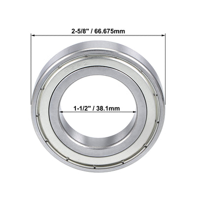 Harfington Uxcell Deep Groove Ball Bearings Inch Double Shielded Chrome Steel ABEC1 Z1