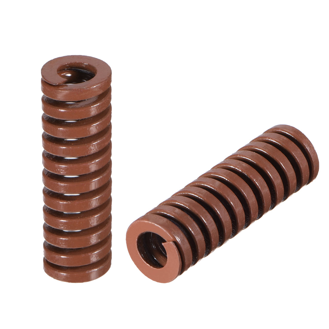 Harfington 10mm OD 30mm Long Spiral Stamping Extra Heavy load Compression Die Spring Brown 2Pcs
