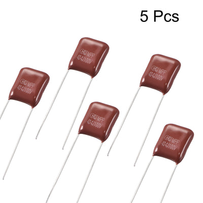Harfington Uxcell CBB21 Metallized Polypropylene Film Capacitors 100V 0.4uF for Electric Circuits Energy Saving Lamps 5pcs