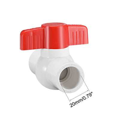 Harfington PVC Ball Valve for Water Supply Pipe, Slip Connection 2Pcs