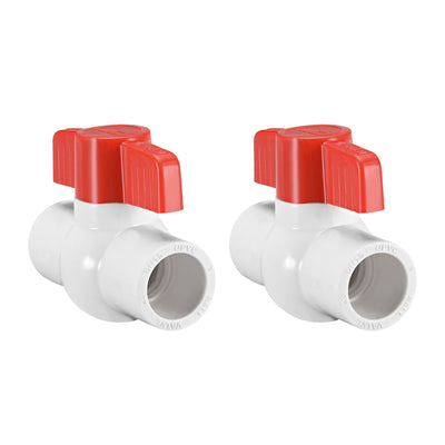 Harfington PVC Ball Valve for Water Supply Pipe, Slip Connection 2Pcs