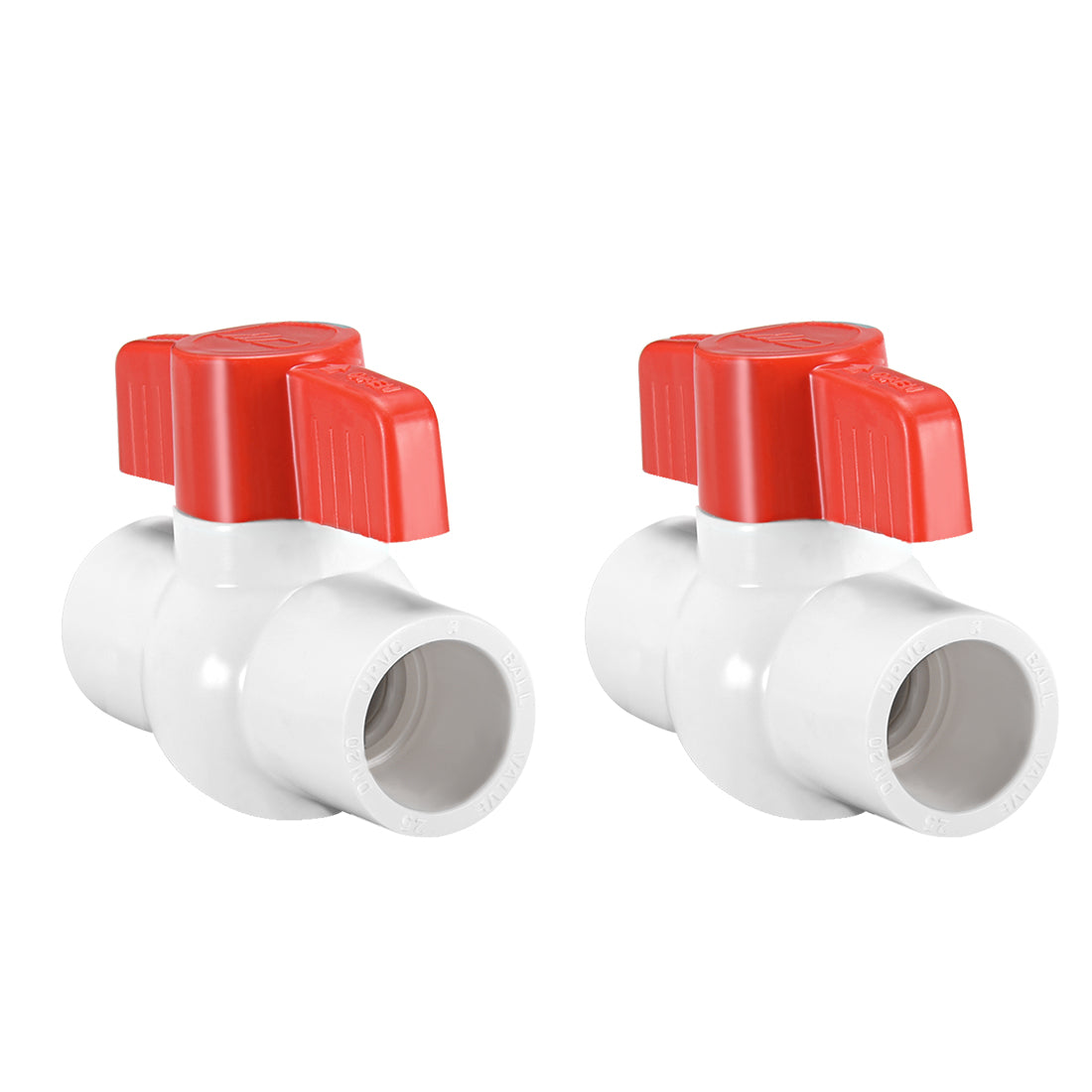 Harfington PVC Ball Valve for Water Supply Pipe, Slip Connection 2Pcs