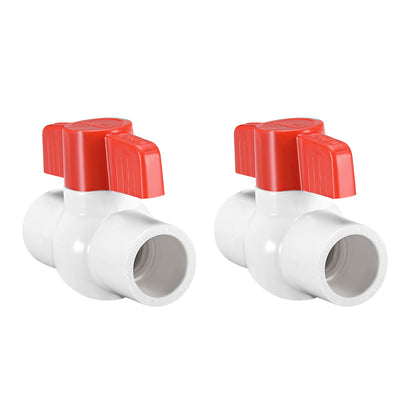Harfington PVC Ball Valve for Water Supply Pipe, Slip Connection 2Pcs