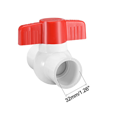 Harfington PVC Ball Valve for Water Supply Pipe, Slip Connection