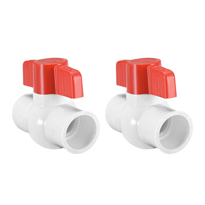 Harfington PVC Ball Valve for Water Supply Pipe, Slip Connection 2Pcs