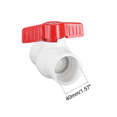 Harfington PVC Ball Valve for Water Supply Pipe, Slip Connection 2Pcs