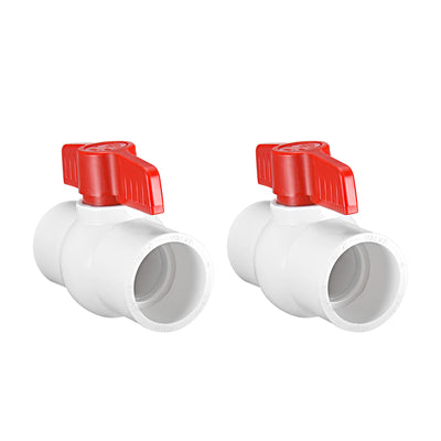 Harfington PVC Ball Valve for Water Supply Pipe, Slip Connection 2Pcs