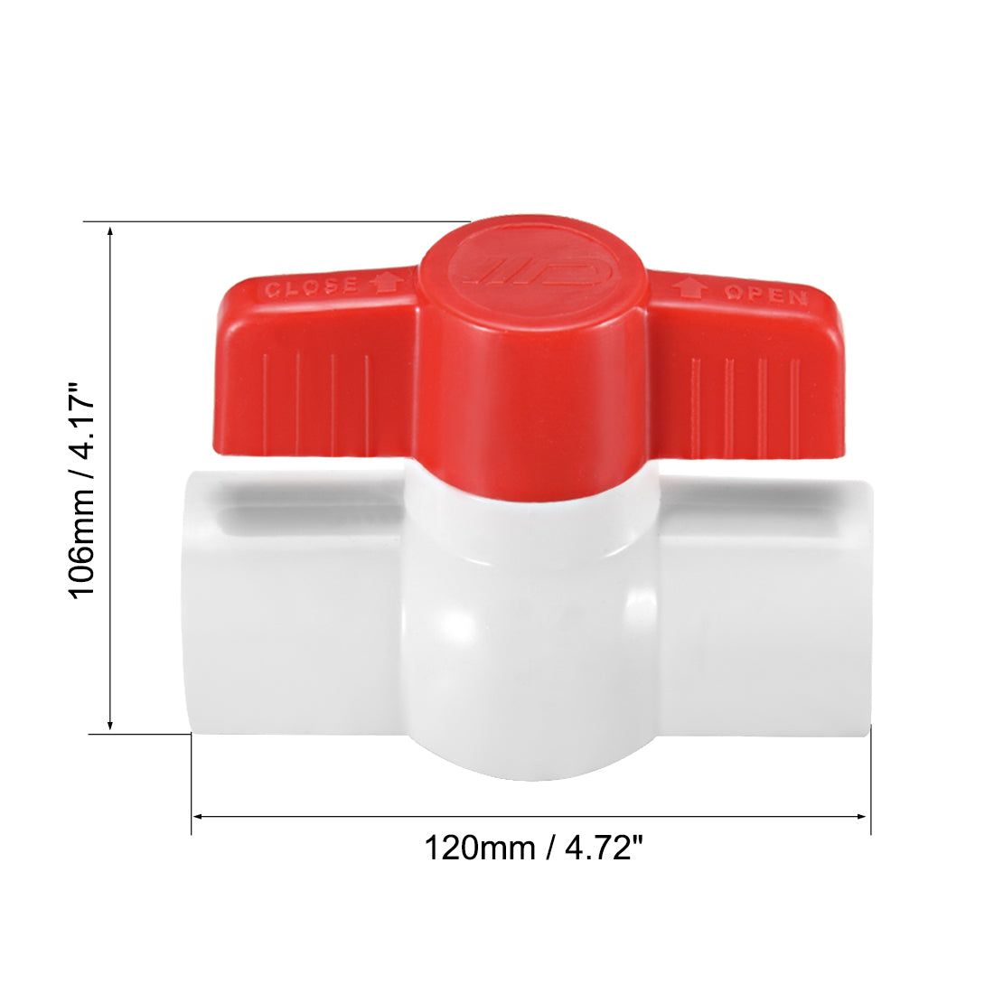 Harfington PVC Ball Valve for Water Supply Pipe, Slip Connection 2Pcs