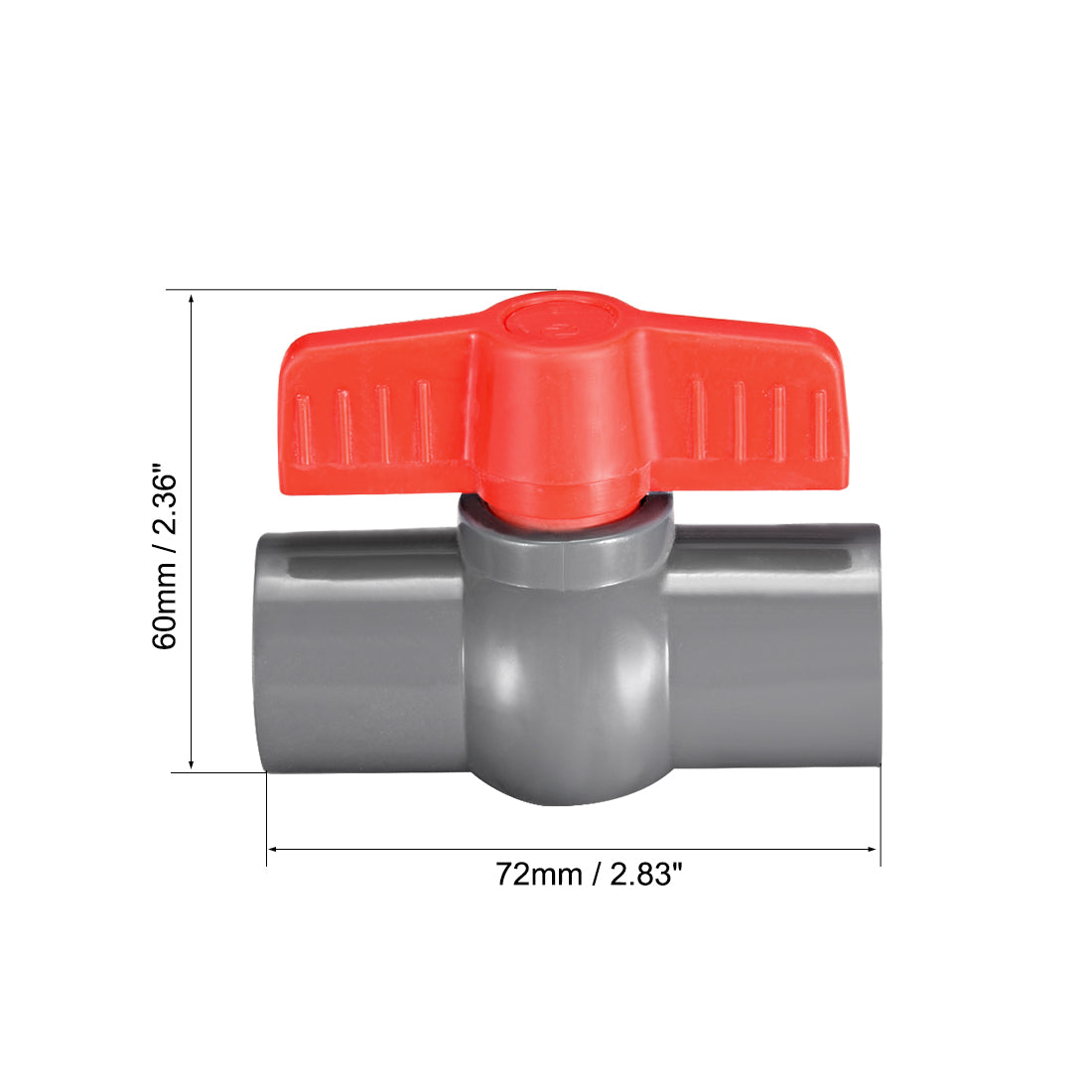 Harfington PVC Ball Valve for Water Supply Pipe, Slip Connection