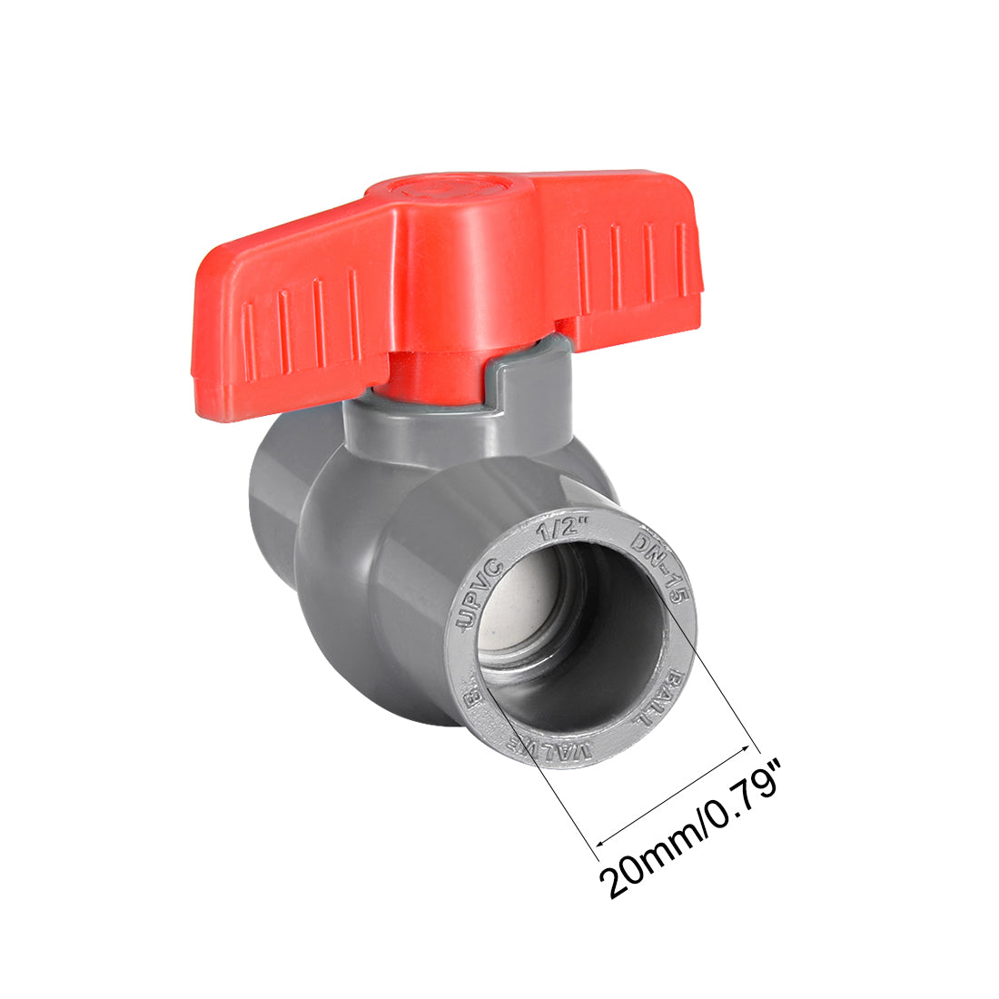 Harfington PVC Ball Valve for Water Supply Pipe, Slip Connection