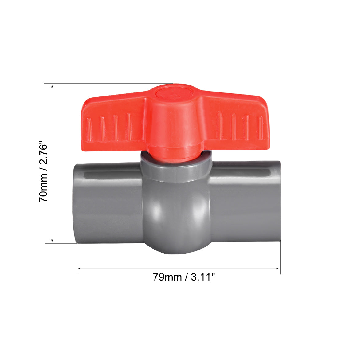 Harfington PVC Ball Valve for Water Supply Pipe, Slip Connection