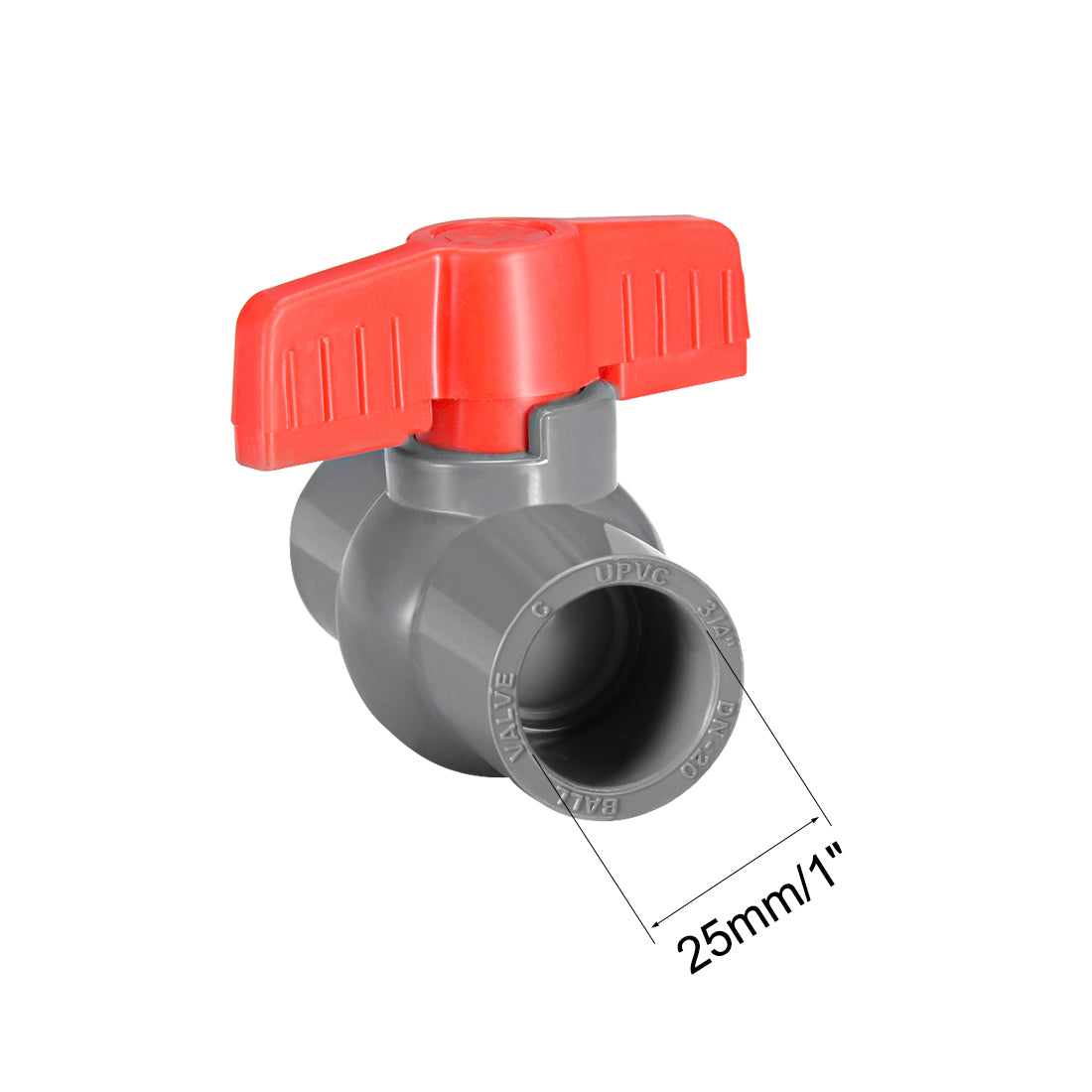 Harfington PVC Ball Valve for Water Supply Pipe, Slip Connection