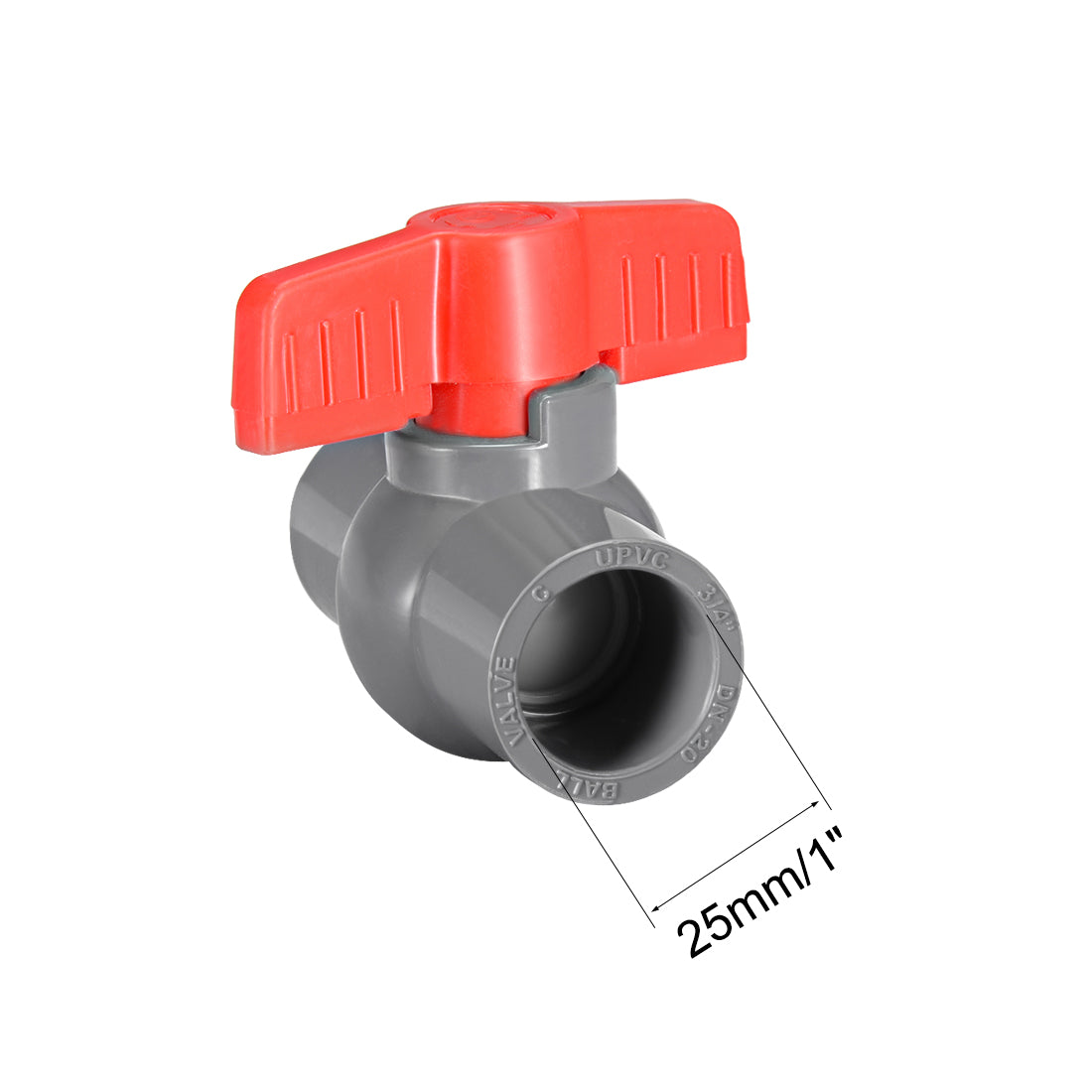 Harfington PVC Ball Valve for Water Supply Pipe, Slip Connection 2Pcs