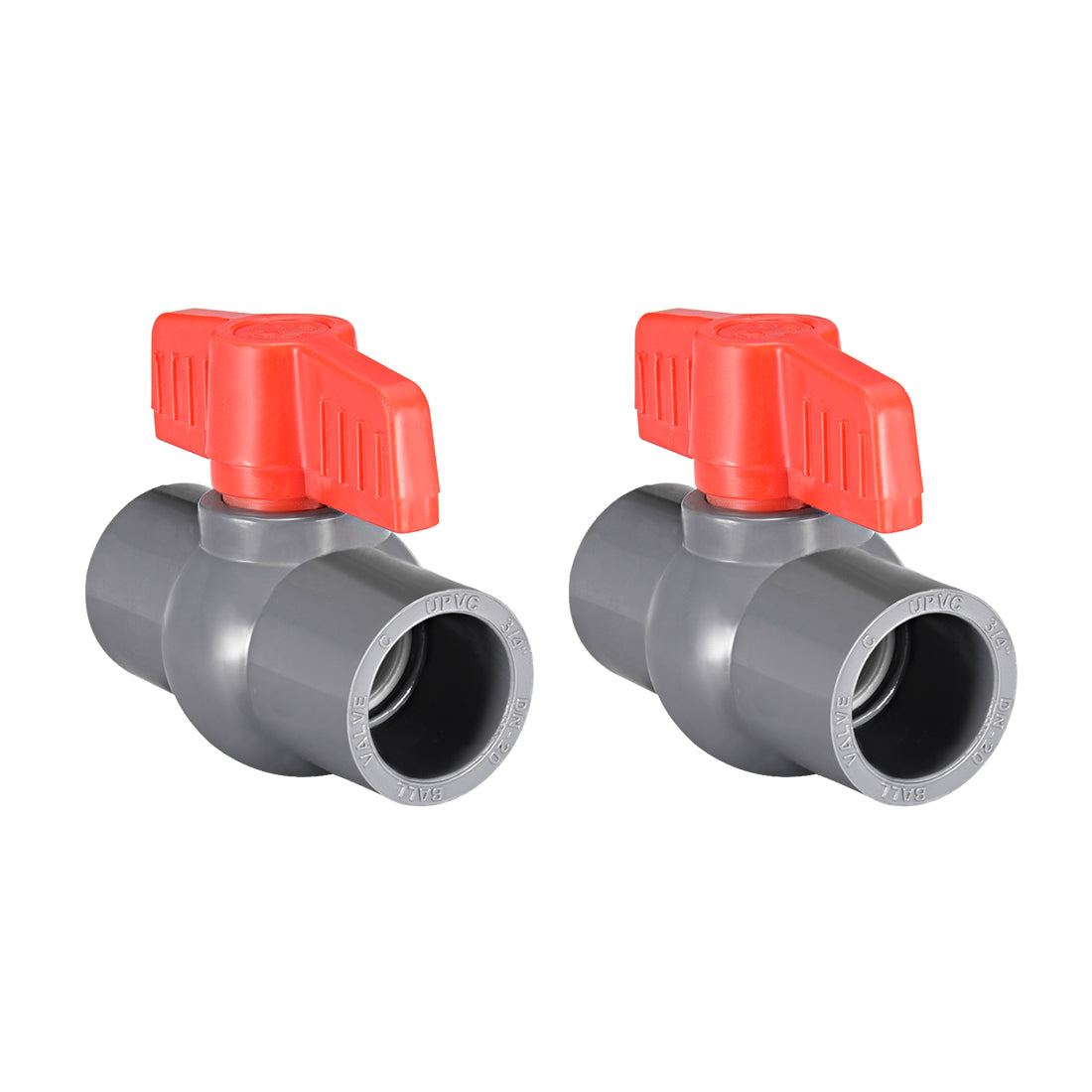 Harfington PVC Ball Valve for Water Supply Pipe, Slip Connection 2Pcs