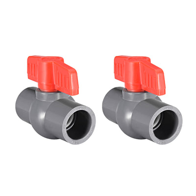 Harfington PVC Ball Valve for Water Supply Pipe, Slip Connection 2Pcs