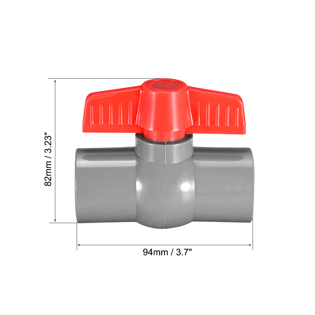 Harfington PVC Ball Valve for Water Supply Pipe, Slip Connection 2Pcs