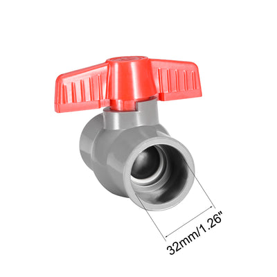 Harfington PVC Ball Valve for Water Supply Pipe, Slip Connection 2Pcs