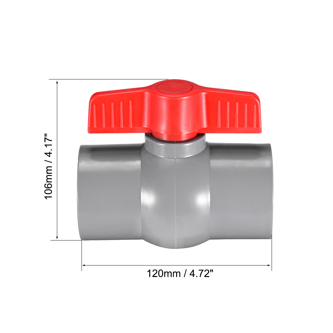 Harfington PVC Ball Valve for Water Supply Pipe, Slip Connection