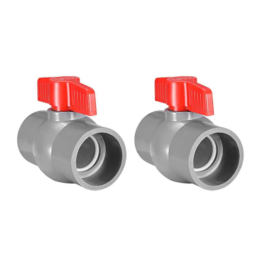 Harfington PVC Ball Valve for Water Supply Pipe, Slip Connection 2Pcs