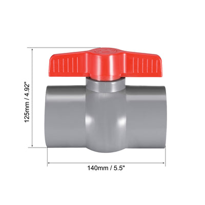 Harfington PVC Ball Valve for Water Supply Pipe, Slip Connection