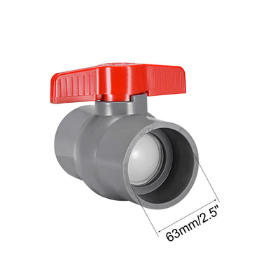 Harfington PVC Ball Valve for Water Supply Pipe, Slip Connection 2Pcs