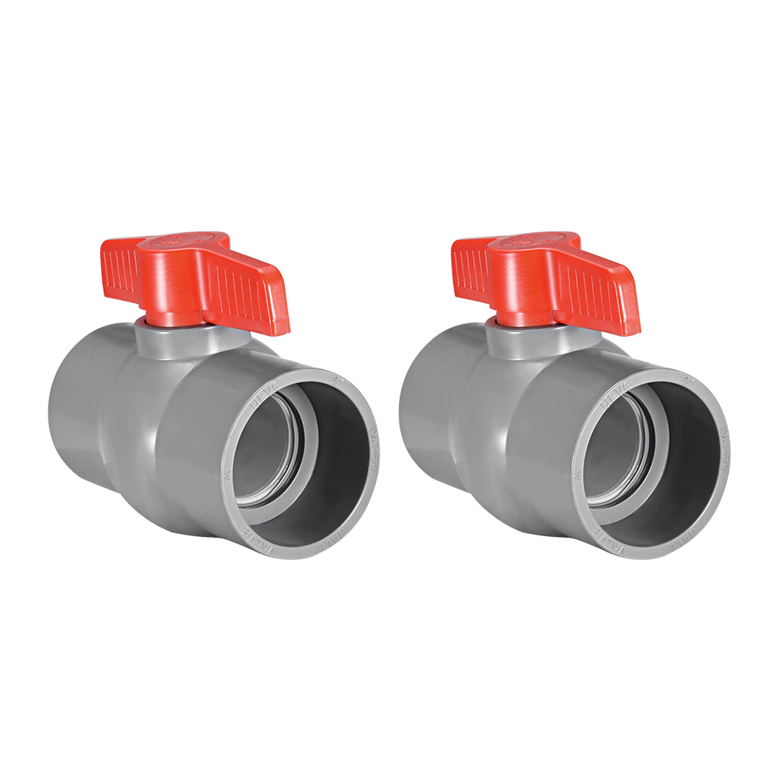 Harfington PVC Ball Valve for Water Supply Pipe, Slip Connection 2Pcs