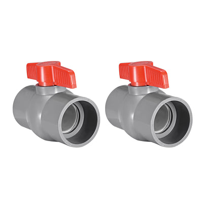 Harfington PVC Ball Valve for Water Supply Pipe, Slip Connection 2Pcs