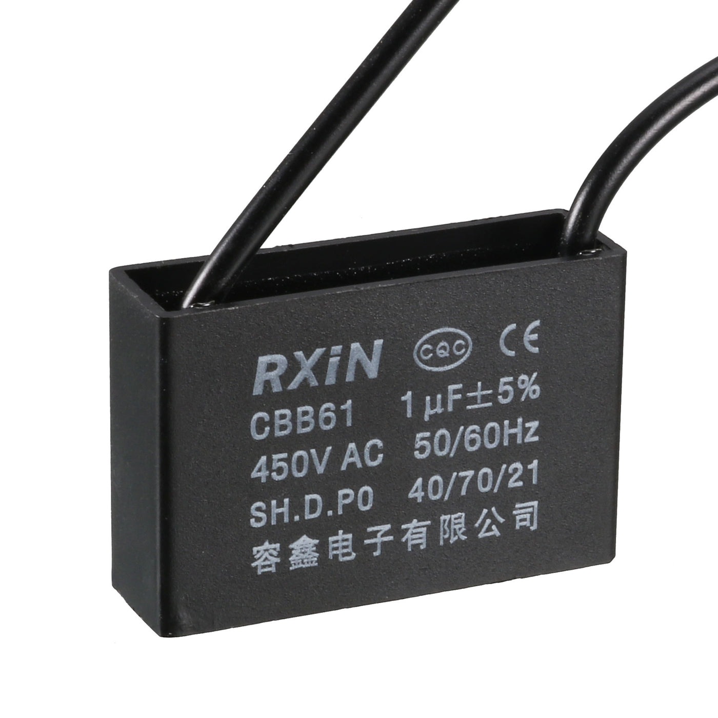 uxcell Uxcell CBB61 Run Capacitor 450V AC 1uF 2-wire Metallized Polypropylene Film Capacitors for Ceiling Fan