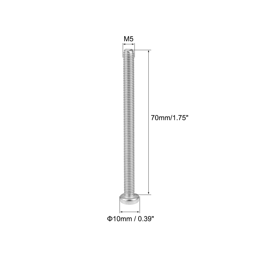 Harfington Machine Screws Phillips Pan Head Screw 304 Stainless Steel Fasteners Bolts 25Pcs
