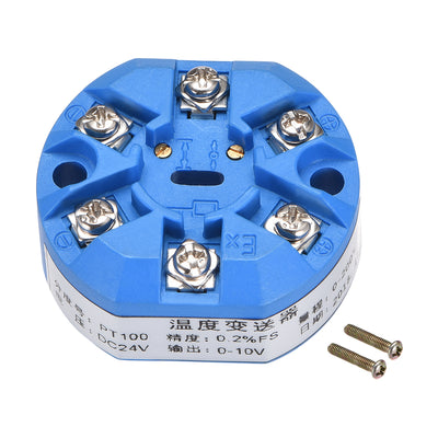 Harfington PT100 Temperature Sensor Transmitter 24V DC 0-10V 0 to 200