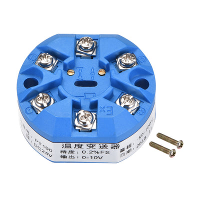 Harfington PT100 Temperature Sensor Transmitter 24V DC 0-10V -50 to 100