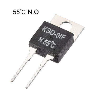 Harfington Uxcell KSD-01F Thermostat, Temperature Controller 55 N.O Normal Open 2pcs