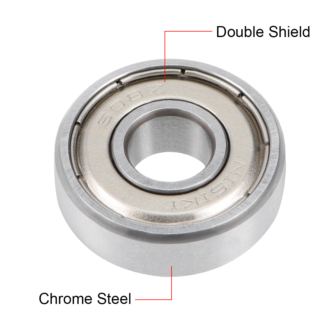 Harfington 608ZZ Deep Groove Ball Bearing 8x22x7mm Double Shielded Chrome Bearings 20pcs