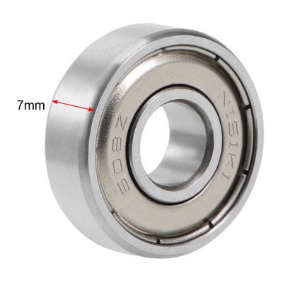 Harfington 608ZZ Deep Groove Ball Bearing 8x22x7mm Double Shielded Chrome Bearings 20pcs