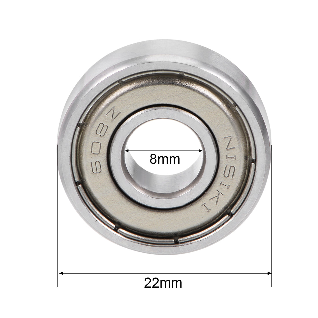 Harfington 608ZZ Deep Groove Ball Bearing 8x22x7mm Double Shielded Chrome Bearings 20pcs