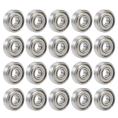 Harfington 608ZZ Deep Groove Ball Bearing 8x22x7mm Double Shielded Chrome Bearings 20pcs
