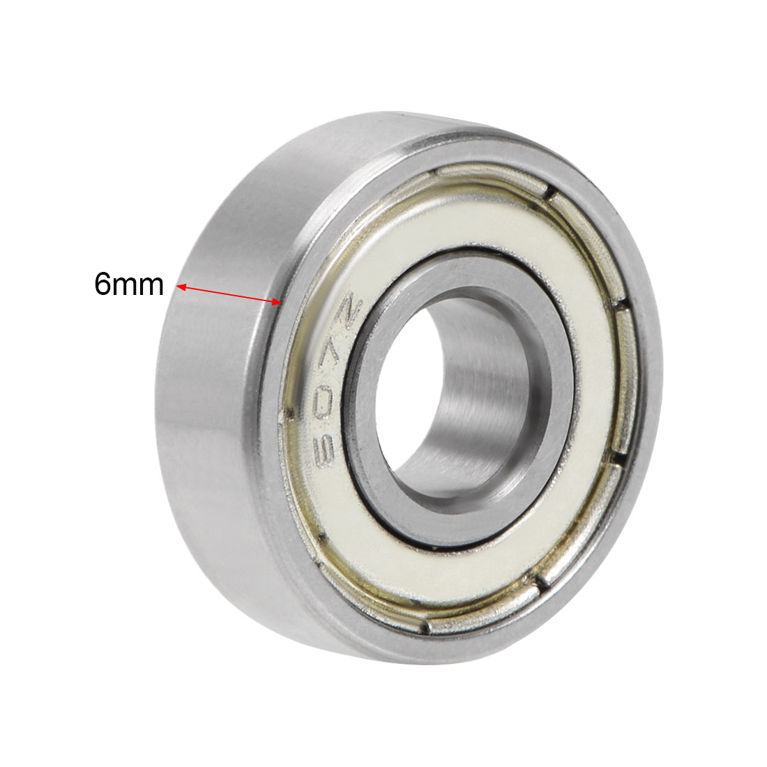 uxcell Uxcell 607ZZ Deep Groove Ball Bearing 7x19x6mm Double Shielded Chrome Bearings 20pcs