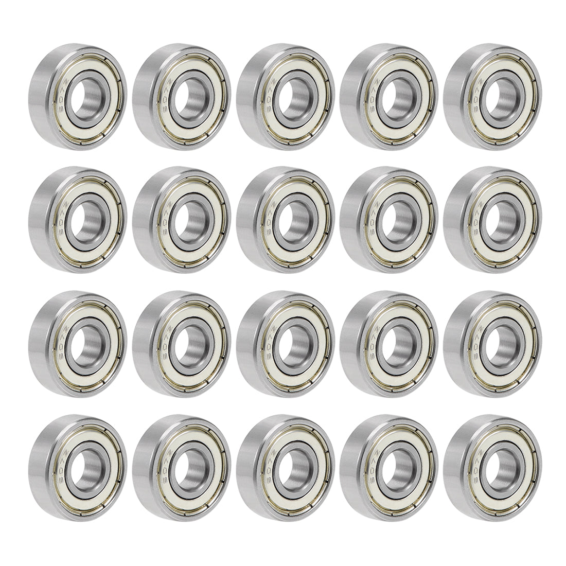 uxcell Uxcell 607ZZ Deep Groove Ball Bearing 7x19x6mm Double Shielded Chrome Bearings 20pcs