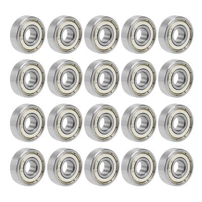 uxcell Uxcell 607ZZ Deep Groove Ball Bearing 7x19x6mm Double Shielded Chrome Bearings 20pcs