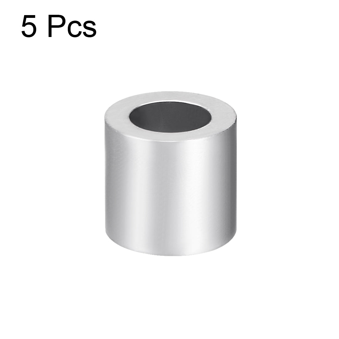 uxcell Uxcell M6 Aluminum Sleeve Crimp 6mm(15/64 In) Steel Wire Rope Button Stop 5 Pcs