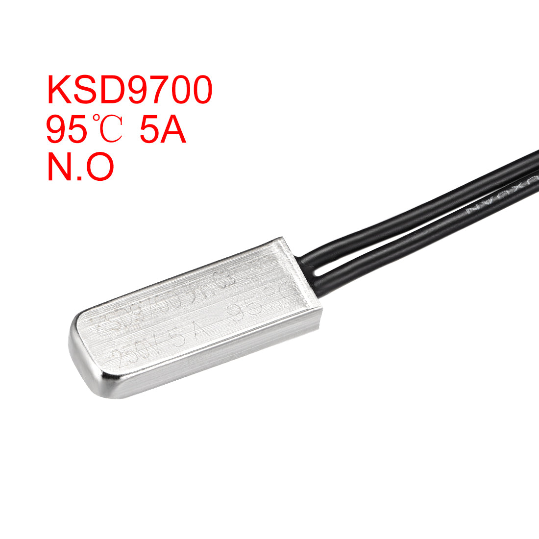 uxcell Uxcell KSD9700 Thermostat, 95℃ N.O 5A Metal Bimetal Temperature Control Switch 2pcs