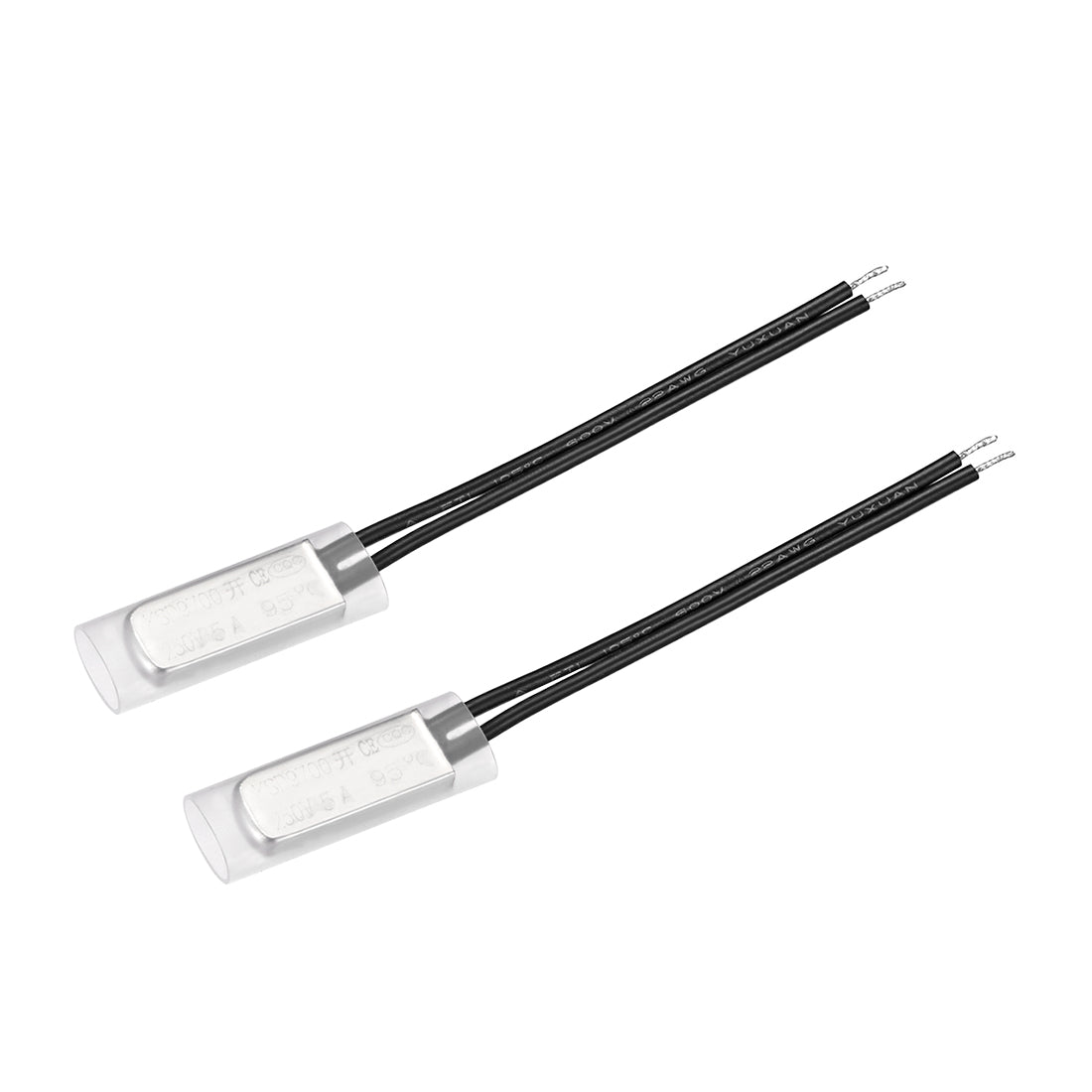uxcell Uxcell KSD9700 Thermostat, 95℃ N.O 5A Metal Bimetal Temperature Control Switch 2pcs