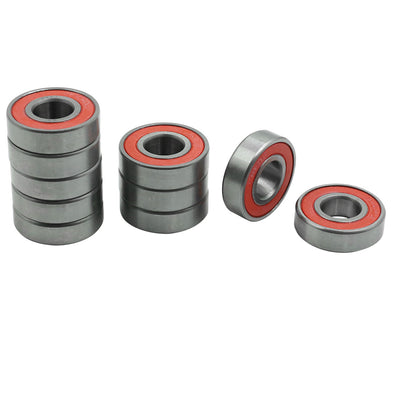 uxcell Uxcell 10pcs Universal 6001RS Deep Groove Sealed Shielded Ball Bearing 28 x 12 x 8mm