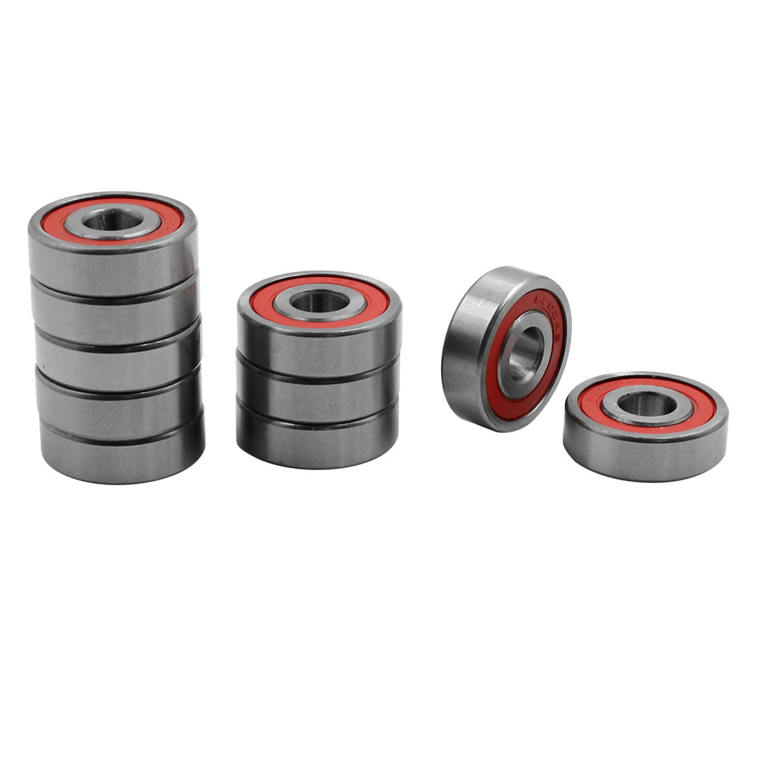 uxcell Uxcell 10pcs Universal 6200RS Deep Groove Sealed Shielded Ball Bearing 30 x 10 x 9mm