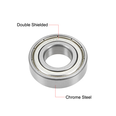 Harfington Deep Groove Ball Bearings Inch Double Shielded Chrome Steel P0 Z1