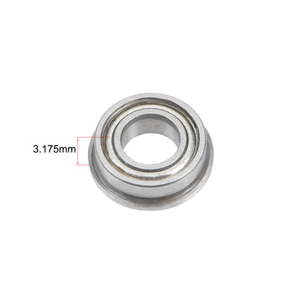 Harfington Flange Deep Groove Ball Bearings Inch Double Shielded Chrome Steel