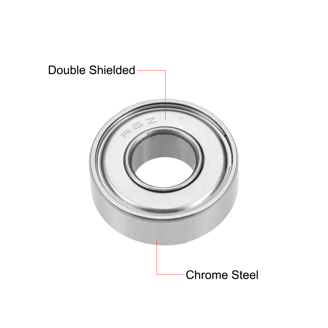 Harfington R6ZZ Deep Groove Ball Bearing 3/8"x7/8"x9/32" Shielded GCr15 Bearings 2pcs