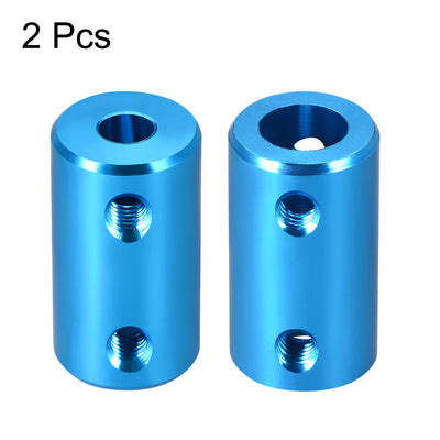 Harfington Uxcell Shaft Coupling 5mm to 8mm Bore L25xD14 Robot Motor Wheel Rigid Coupler Connector Blue 2 Pcs