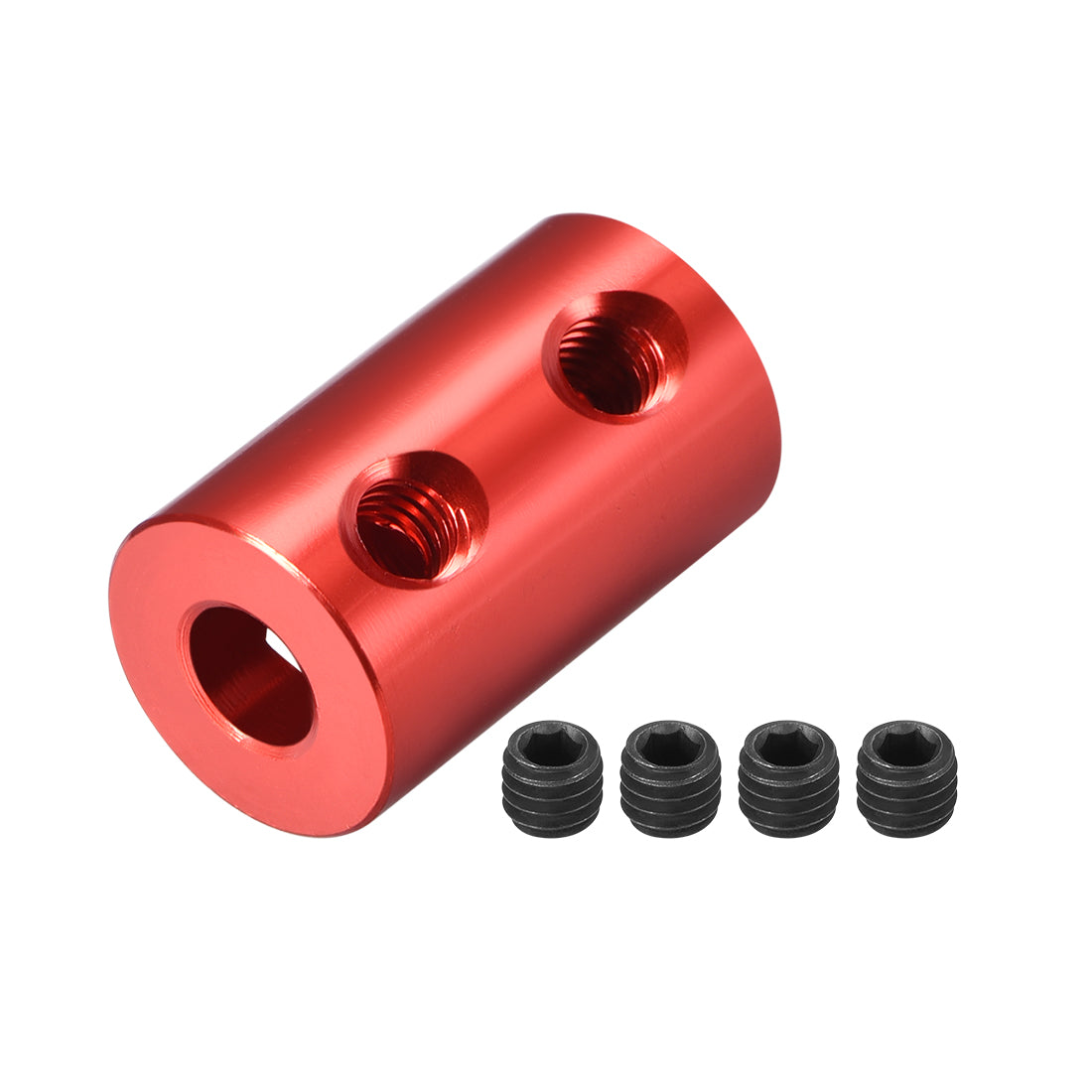 Harfington Shaft Coupling 5mm to 5mm Bore L20xD12 Robot Motor Wheel Rigid  Connector Red