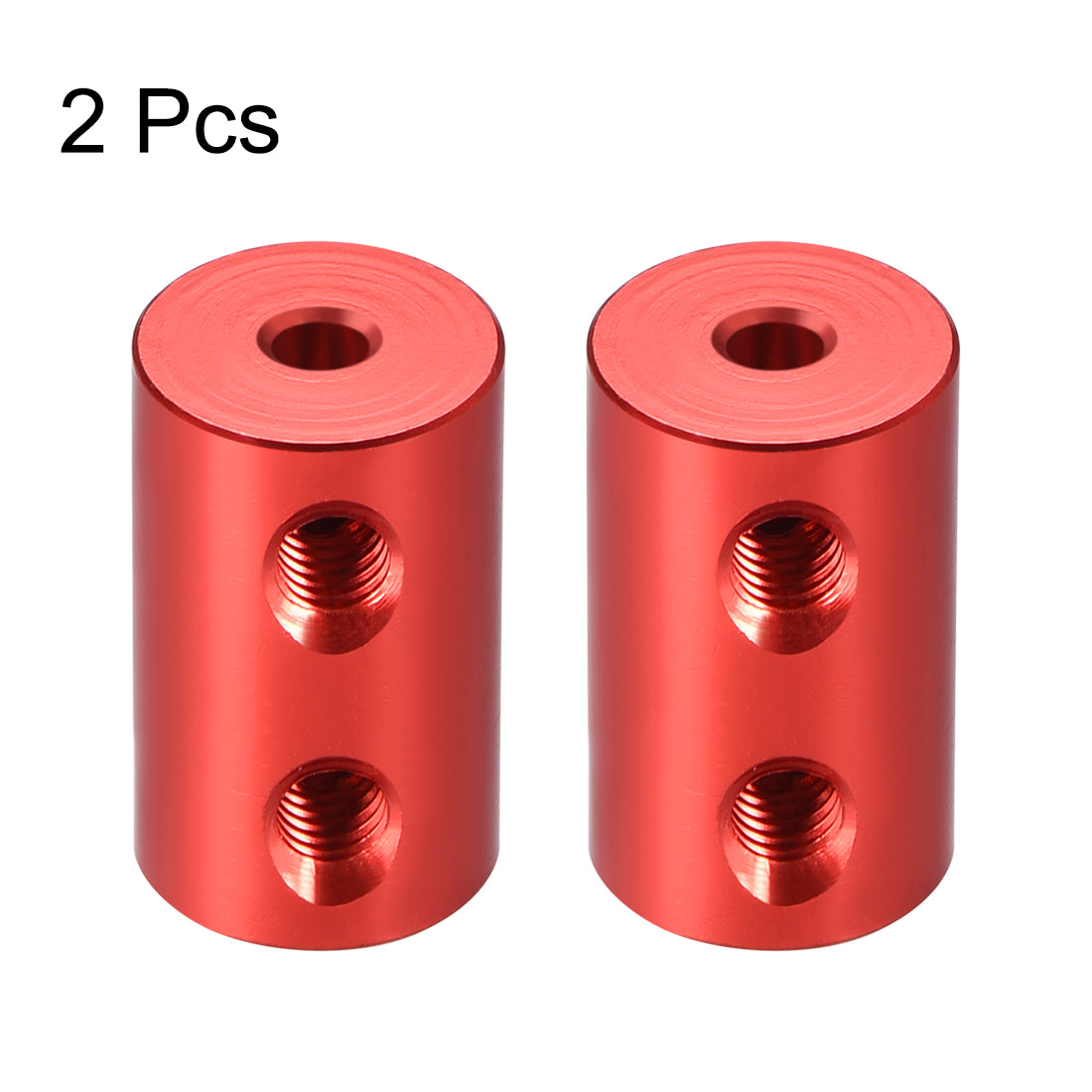 Harfington Shaft Coupling 3mm to 3mm Bore L20xD12 Robot Motor Wheel Rigid Coupler Connector Red 2 Pcs